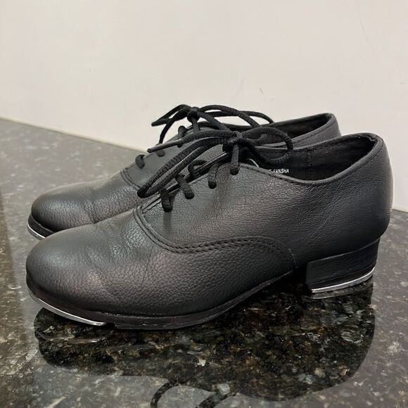 Sansha Tee-Oscar Black kids Tap Shoes. Size G which is a 11/12 - Picture 3 of 9